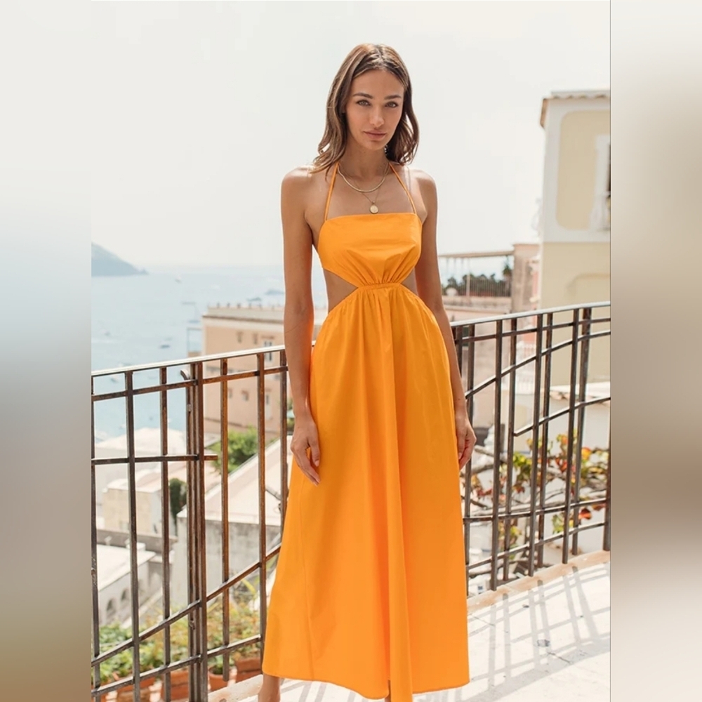 Should We Go Mango Maxi Dress